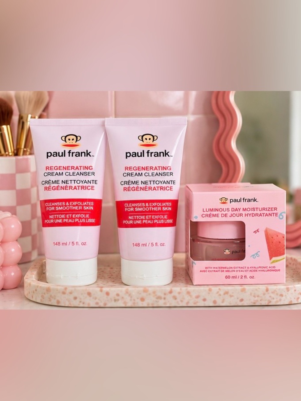 Paul Frank Skincare Bundle Cream Cleanser & Day Moisturizer 3 Pieces NEW